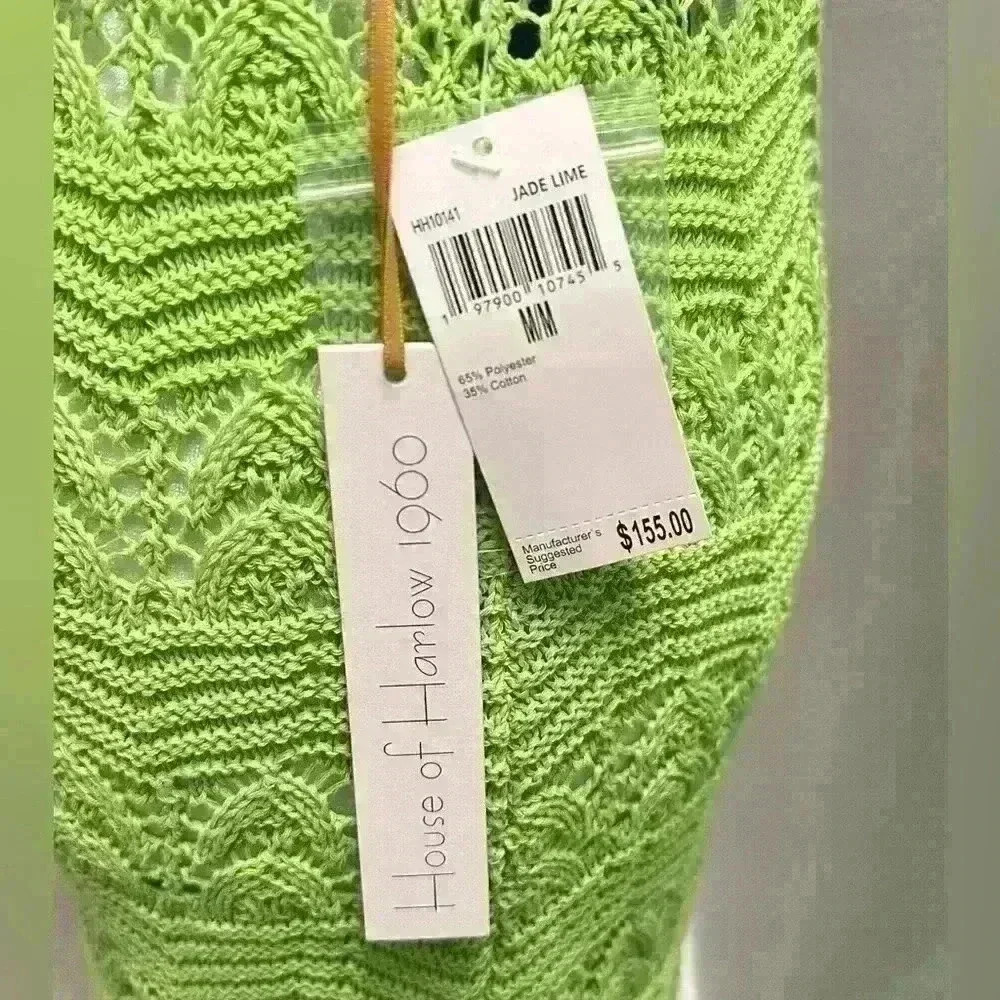 NWT House‎ of Harlow Crochet Lime Green Dress Size M - Picture 7 of 7